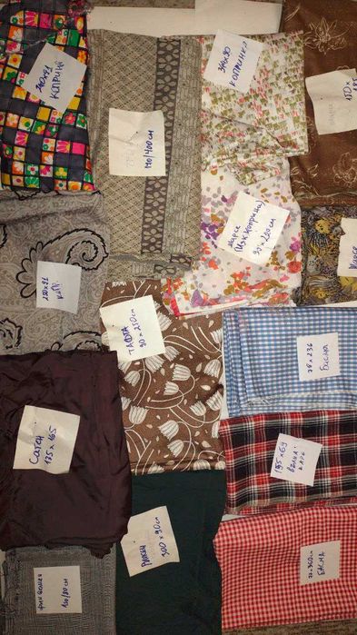 Нови платове жарсе басма лен трико поплин габардин сатен и други