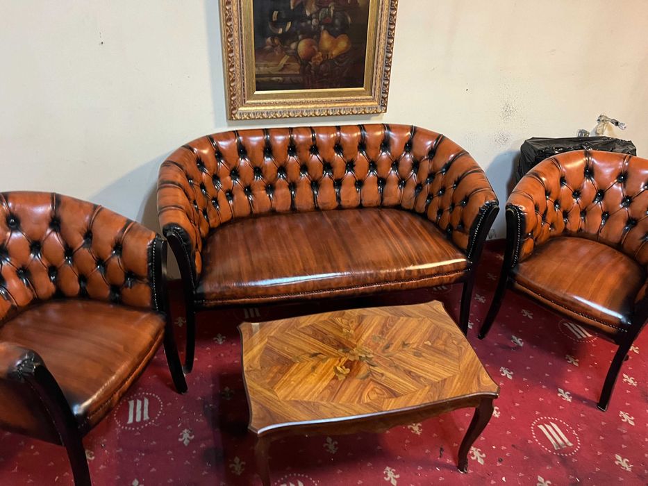 Canapea+2 fotolii stil Chesterfield!