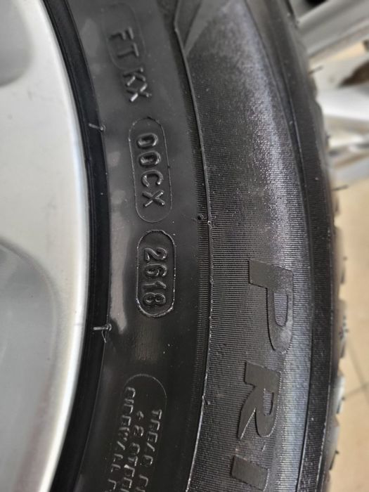 Set Jante Aluminiu R17 Mercedes C E Class A B Class Gla Cla Etc. 5x112 Cu Doua Anvelope Michelin Dot 2618 215/60R17