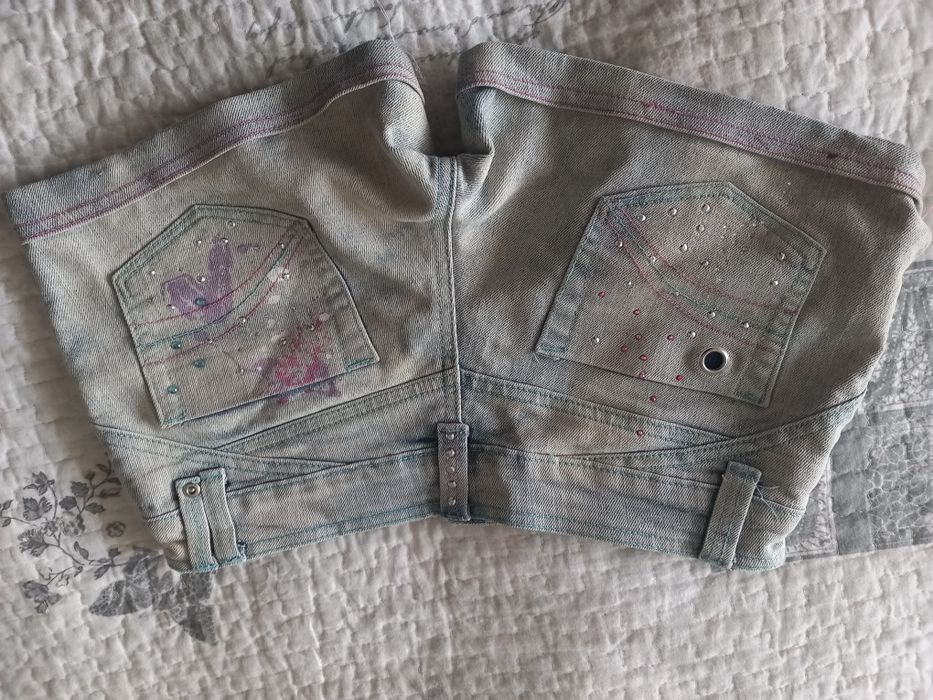 Къси дънкови панталонки за момиче146см