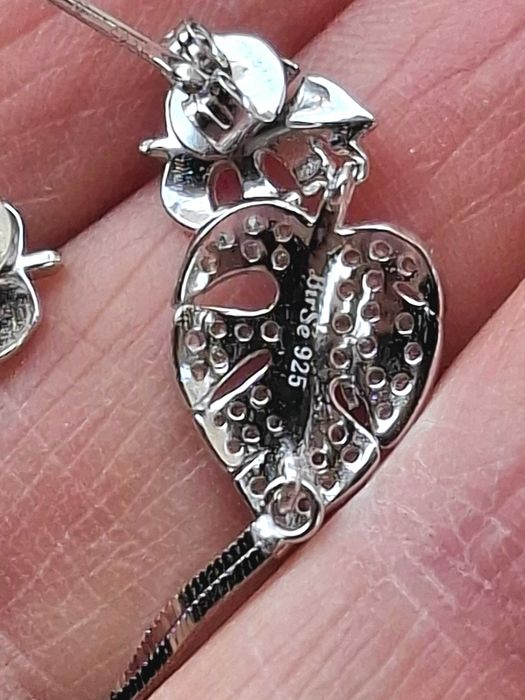 Сребърни висящи обици