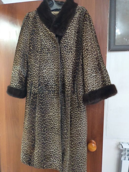 Пальто леопардовый