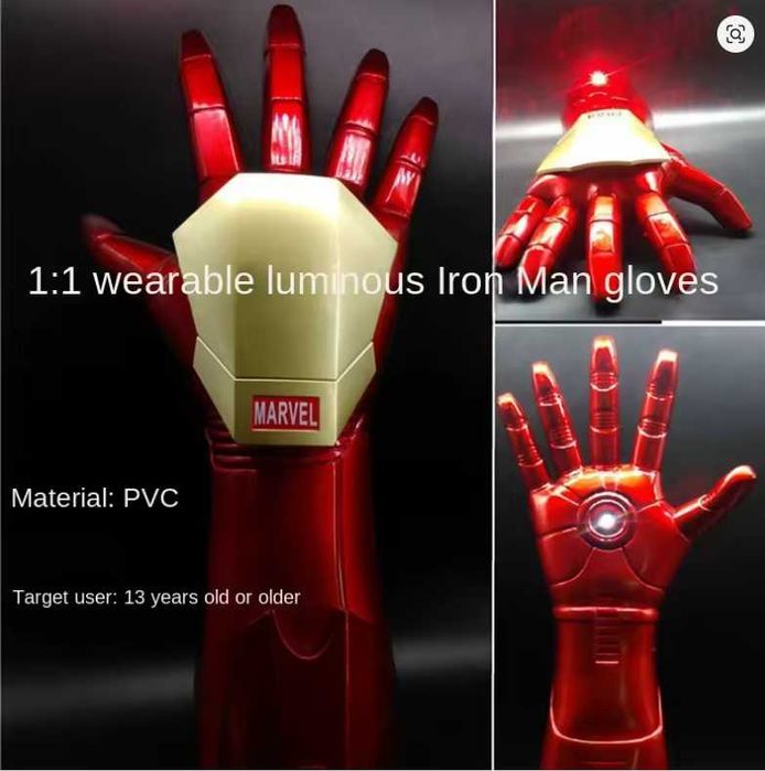 Marvel Ръкавици със светлини Iron Man Железния човек Марвел 2бр