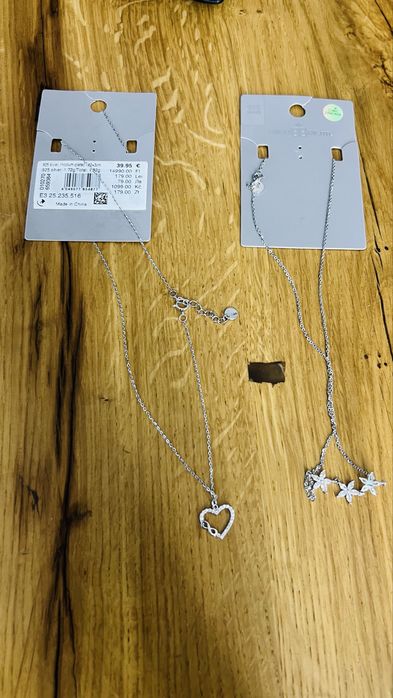 Сребърни колиета ! Нови! 925 проба сребро.50%намалени от реалната цена