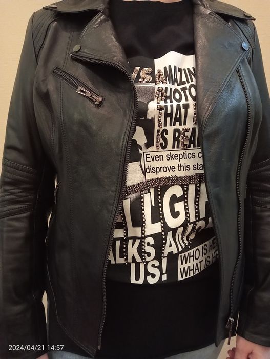 Куртка кожаная 46 размер, новая