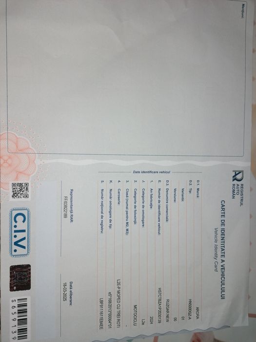 Vând tricicleta ARORA