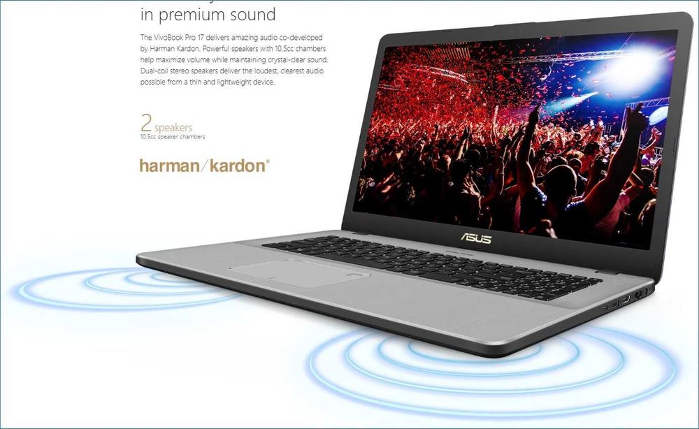 ASUS VivoBook Pro 17,Core i7,16GB DDR4,256SSD+1TB,17.3 FHD,Windows 10