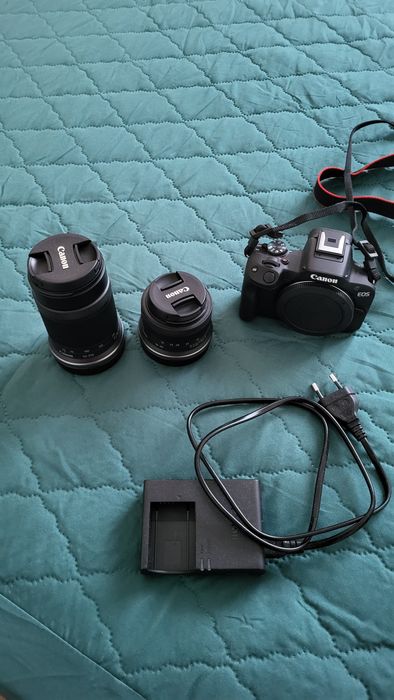 Canon EOS R50 + обектив Canon RF-S 18-45mm + обектив Canon