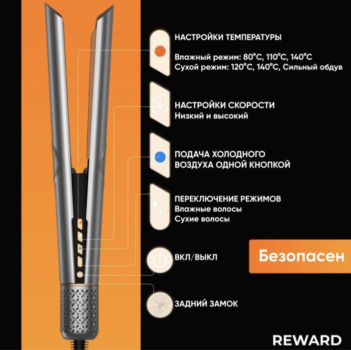 Продам фен выпрямитель 2 в 1 PRO REWARD HS-906