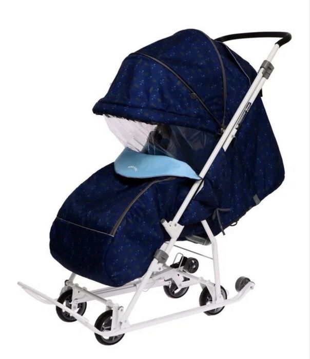 Санки-коляска Nika  синий