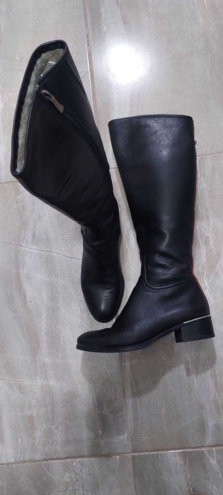 Cizme piele imblanite