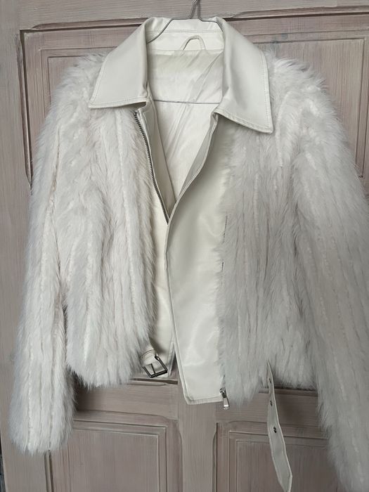 Пухено късо палто