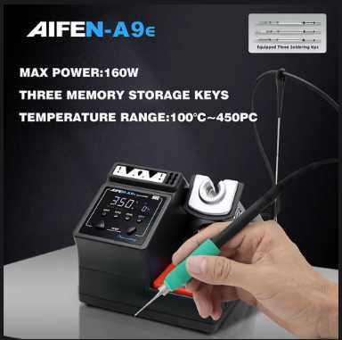 Станция за запояване AIFEN A9E + цена за дръжка и върхове.