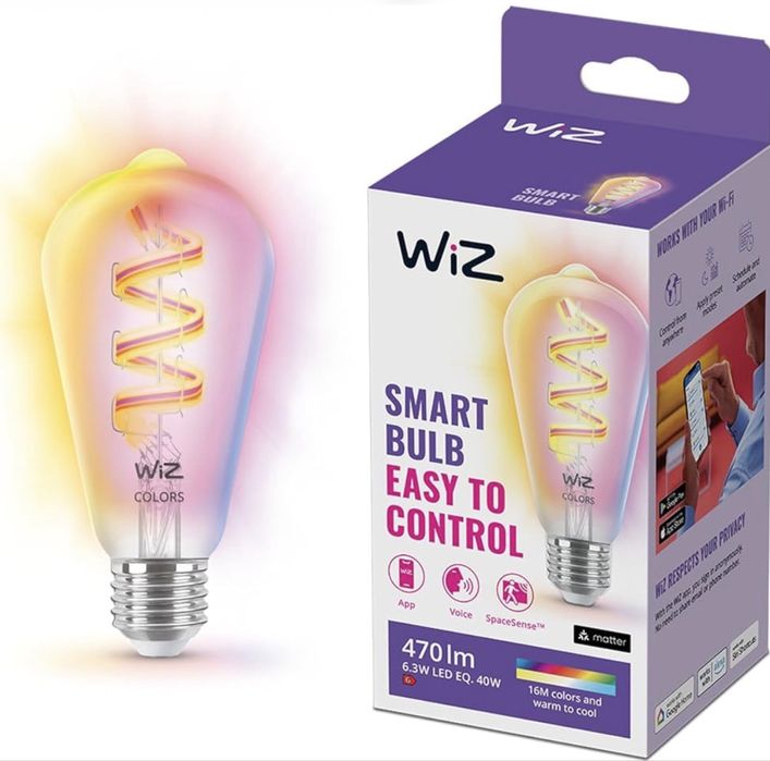 Bec cu filament WiZ E27 Edison