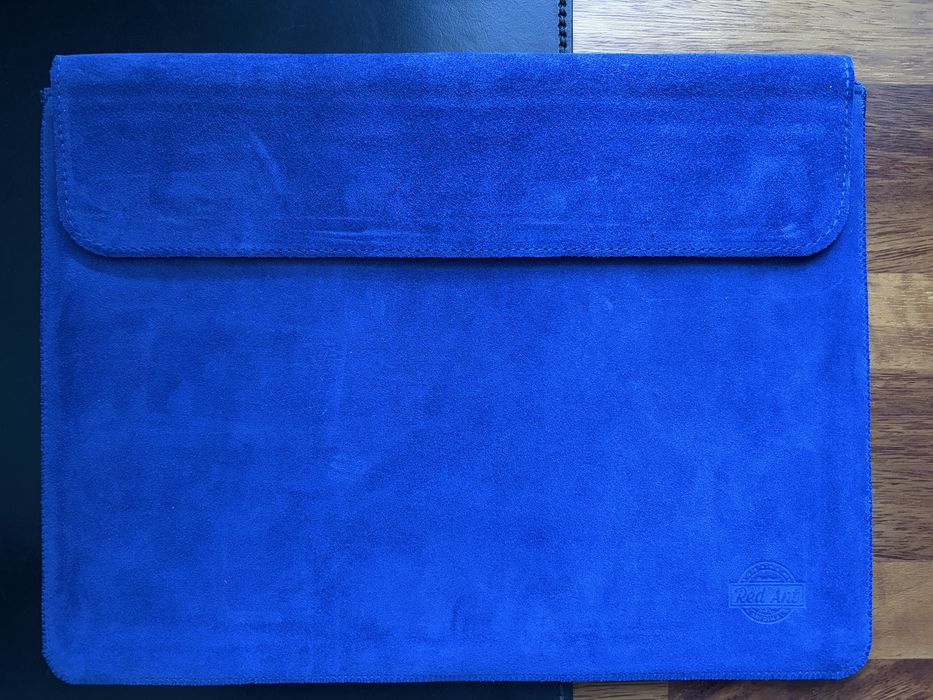 Husa de protectie REDANT cu clapă pentru MacBook Pro 14, Piele, Albastru