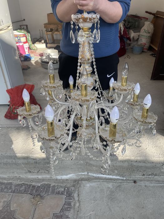Продам люстры 2 шт чешская хрусталь
