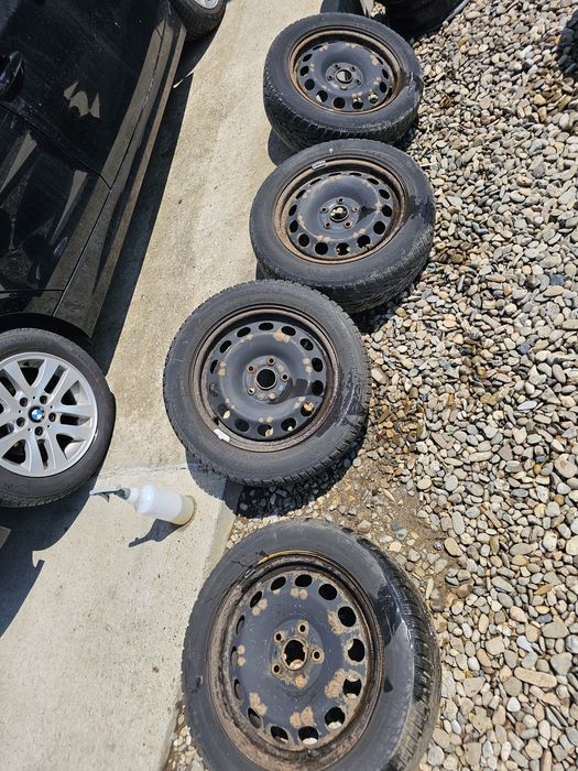 Jante de tabla cu Cauciucuri M/S 205 55 R16 VW Skoda Audi Seat