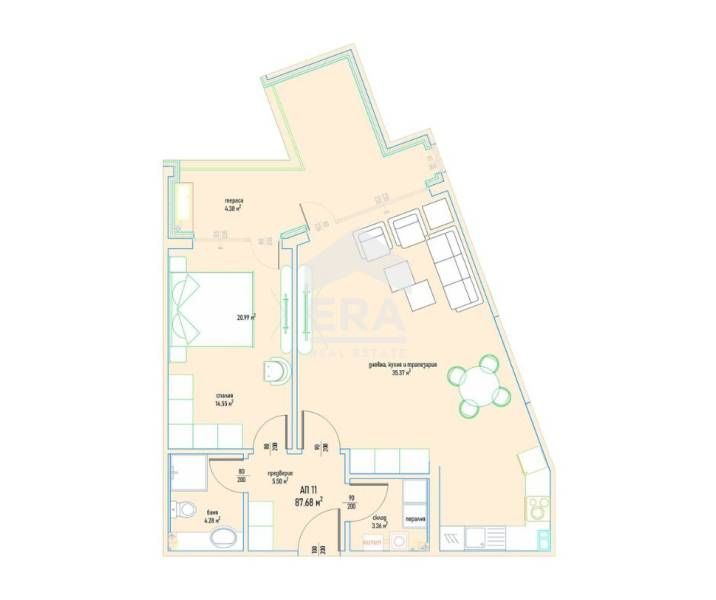 Продава се Двустаен апартамент в София, Малинова долина - 98 кв.м за 1913 €/кв.м - Снимка #5