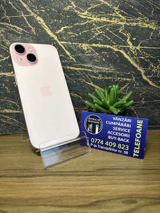 Iphone 15 128 Pink / Garantie 2 ani Centrul de Telefoane / Rate