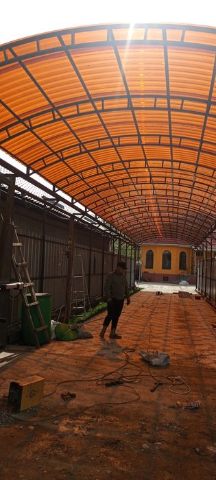 Металлокаркас лестницы навесы