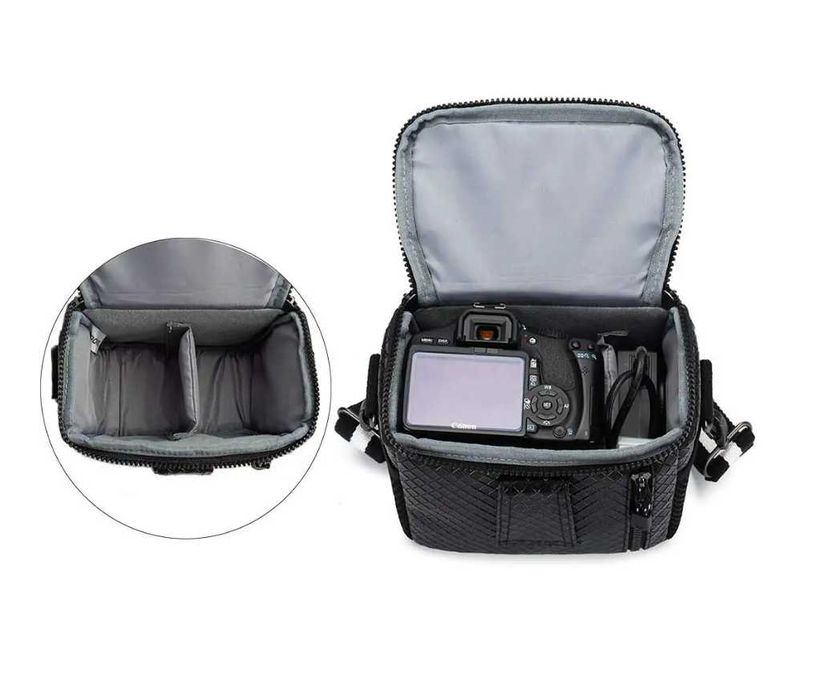 Дамска чанта за фотоапарат , обектив , батерии Canon , Sony , Nikon