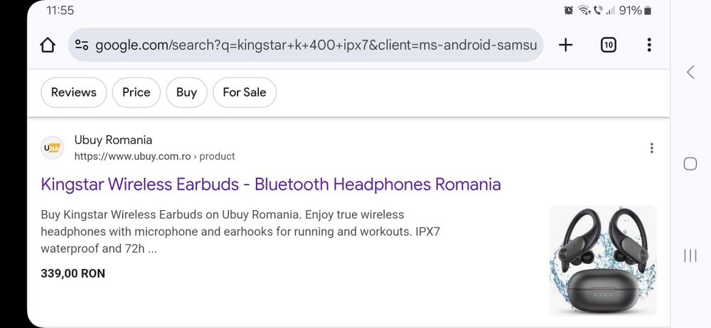 Căști kingstar k400 IPX 7