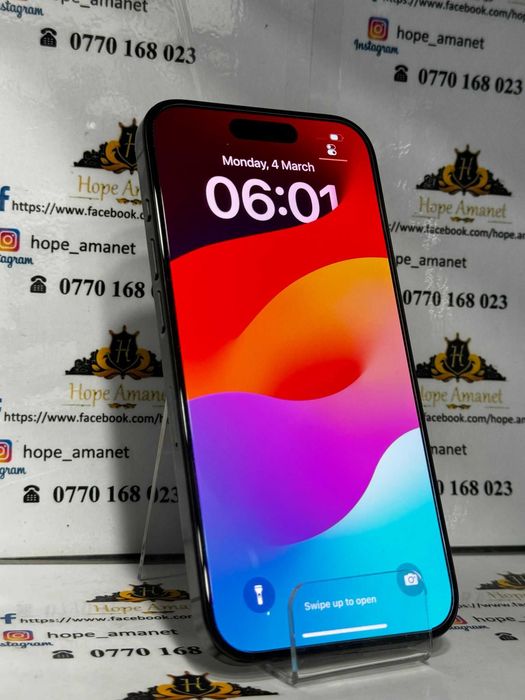 Hope Amanet P7 Iphone 15 Pro Black Titanium