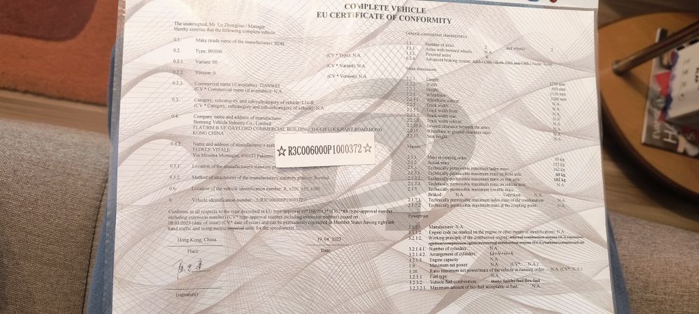 Scuter electric RDB Sulina albastru