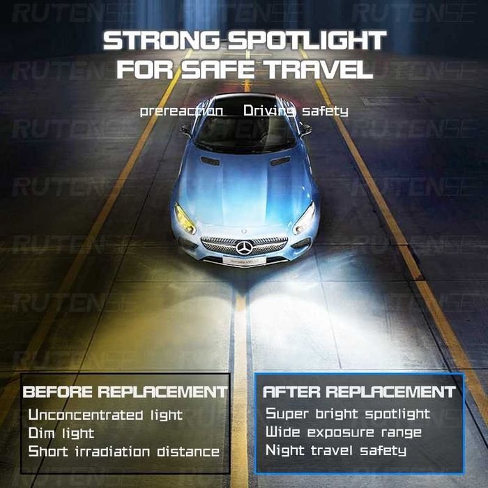 Set de 2 becuri led mini proiector Xentech light Y1 H7 sau H4 12v