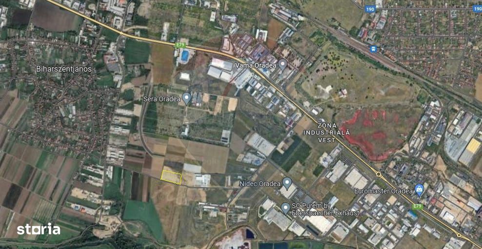 Teren intarvilan de vânzare în zona industrială