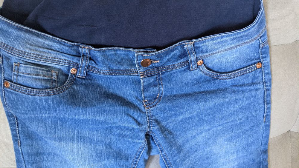 Дънки за бременни с ластик, uk 10 размер