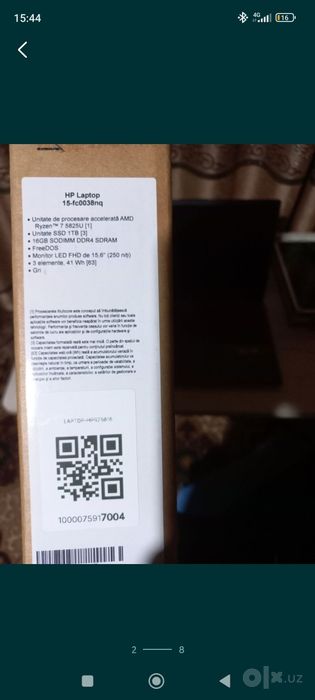 Hp laptop yangi holatda ishonarli dakument hamma narsasi bor juda  kuc
