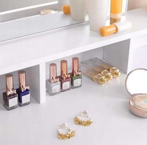 НОВО! Козметична бяла тоалетка със стол и огледало