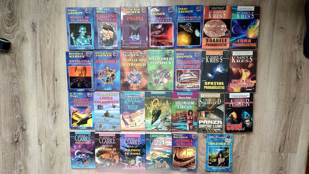 colectia Sci-Fi, editura Lucman, 26 din 27 de titluri