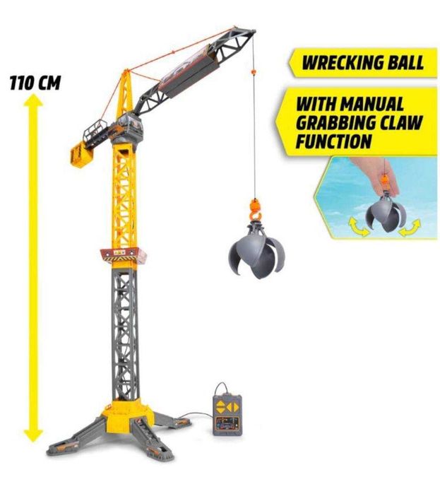Macara de jucărie Dickie Toys Mighty Crane 110 cm, telecomandă, cutie