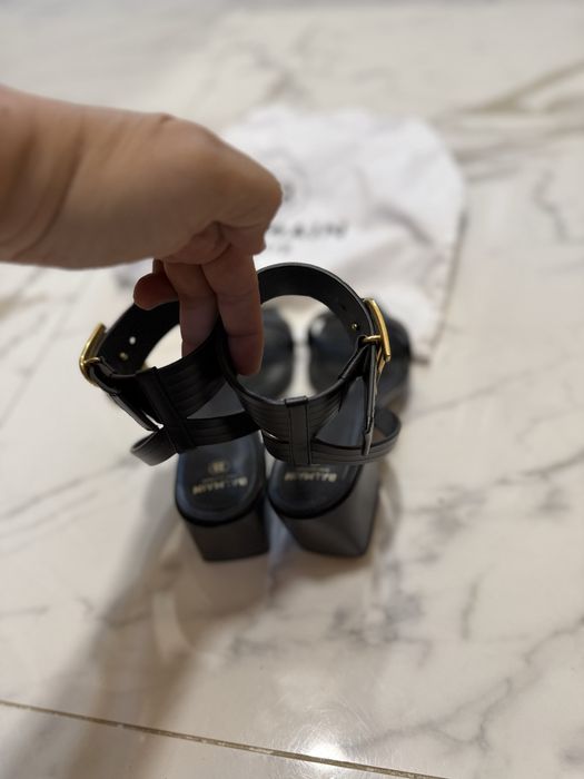 Дамски сандали естествена кожа Balmain Sandals - Calf-skin leather