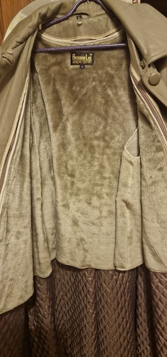 Пальто женское кожаное