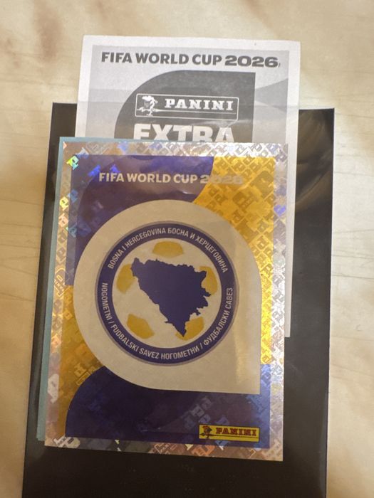 Panini стикери- Мистериозен Екстра стикер ,Меси,Флага на босна и херцеговина,отборът на португалия