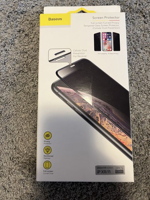 Folie protectie sticla securizata privacy Baseus Iphone 11 / Iphone XR