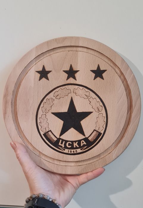Дъска/талар буков за рязане или декорация ЦСКА