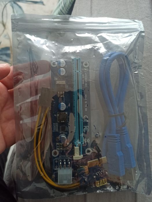 Riser AKYGA AK-CA-64 PCI-E 1x - 16x AK-CA-64 USB 3.0 6-pin SATA 009s
