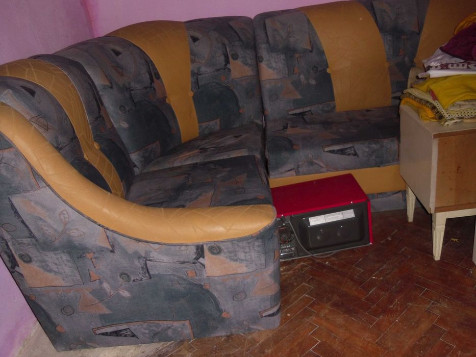 coltar ca nou catifea cu piele,extensibil