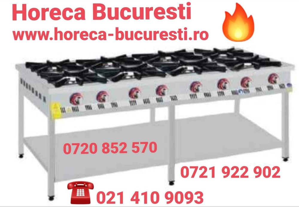 ARAGAZ inox Gaz cu 2 FOC / 3 Ochi / 4 FOC / 6 ARZĂTOARE / 8 Arzatoare