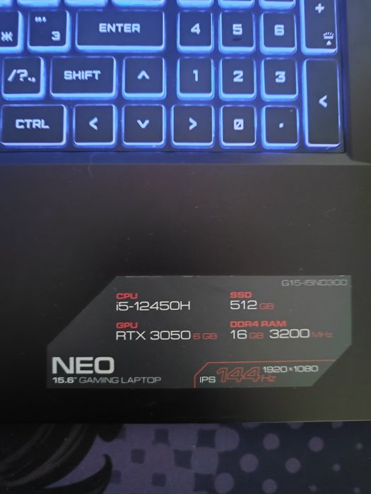 Продаю игровой ноутбук Ardor Gaming с лучшей видеокартой RTX 3050