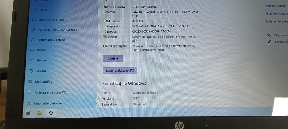 HP 64 biți 465GB  Windows 10