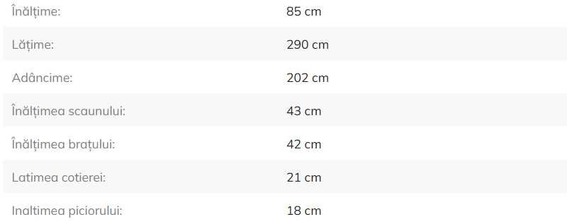 Colțar gri –  nou – 4.900 lei- forma de U