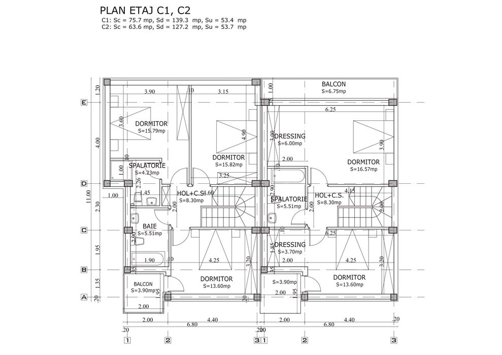 Vand casa 3 camere 2 bai 108 mp utili Pantelimon centru