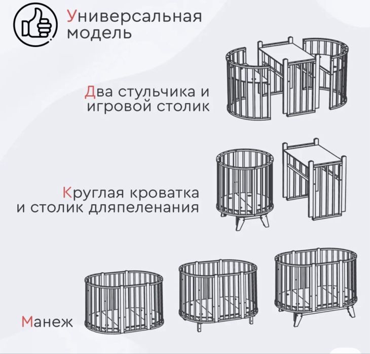 Продам детскую кровать 5в1