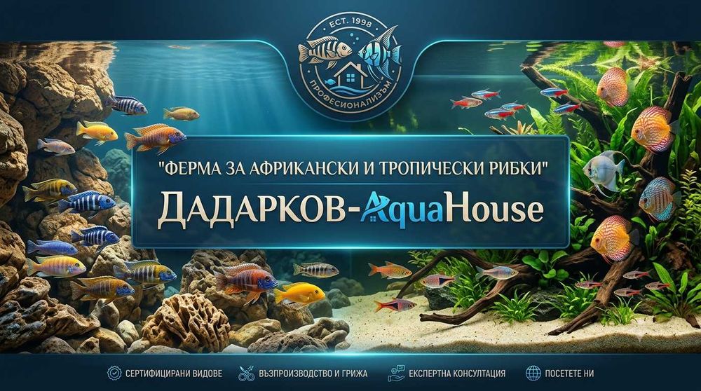 Поддръжка,стартиране и аранжиране на аквариуми