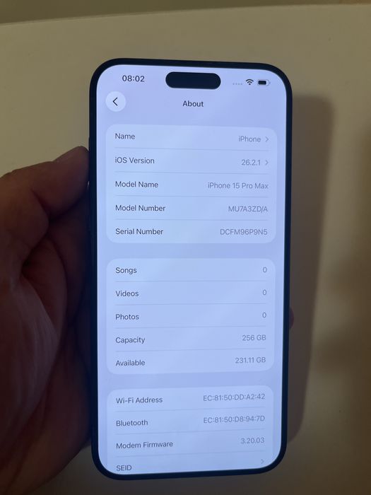 Iphone 15pro max 256GB